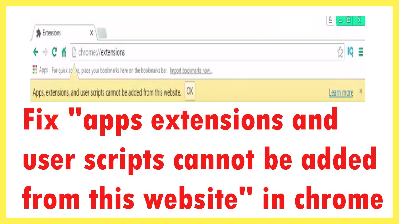 Apps extensions cannot be added from this website mac os
